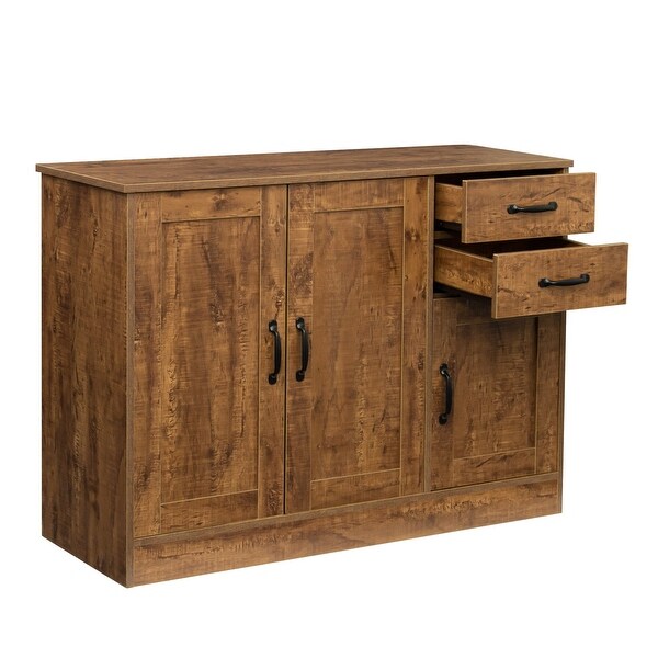 43-inch Wood Sideboard with 2 Drawers