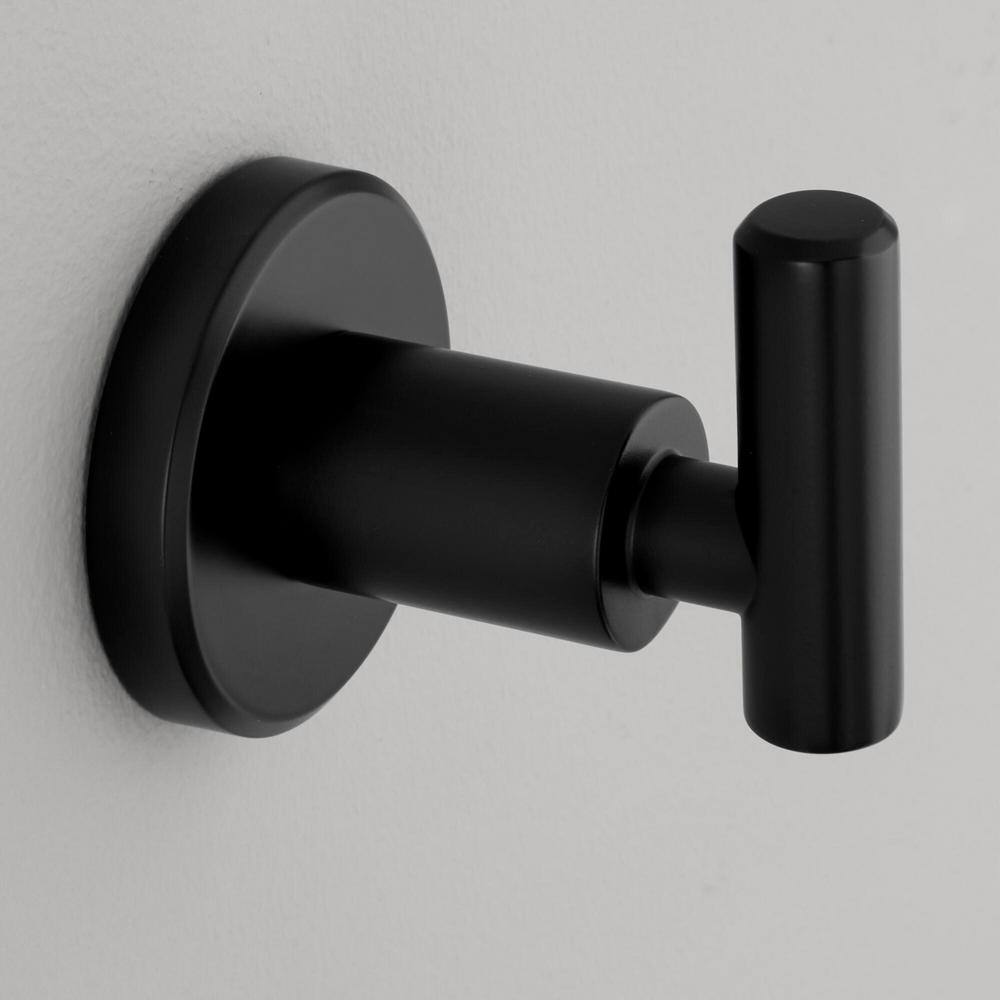 Glacier Bay Menlo Single Robe Hook in Matte Black 20075-0310H