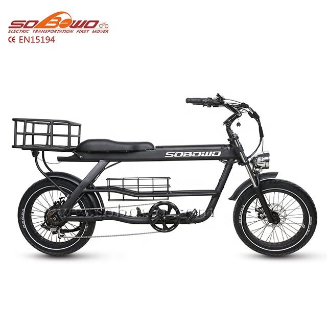 SOBOWO 20 '' Aluminum 750w 48V e mountain bike 7 speed electric mountain bicycle wholesale hot sale e cycle long seat ebike