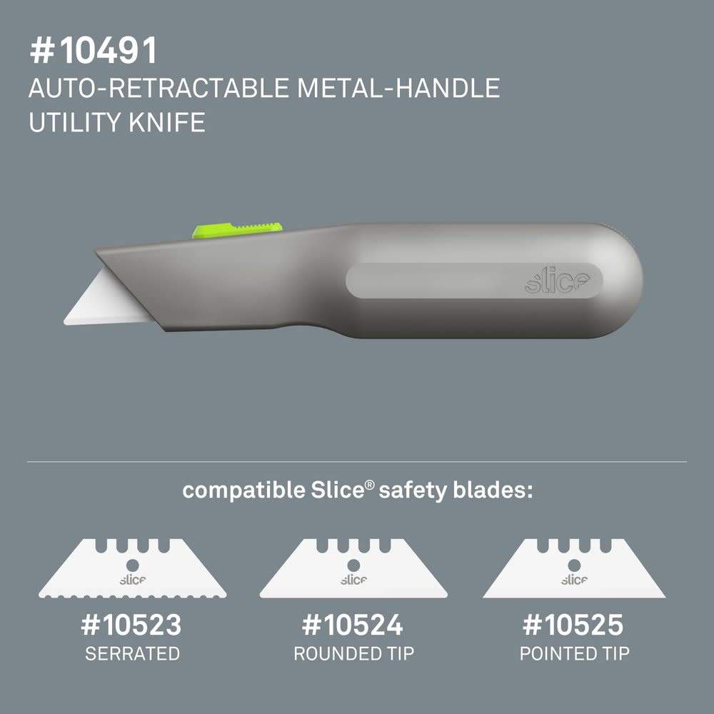 Slice Utility Knife Auto Retractable Metal Handle