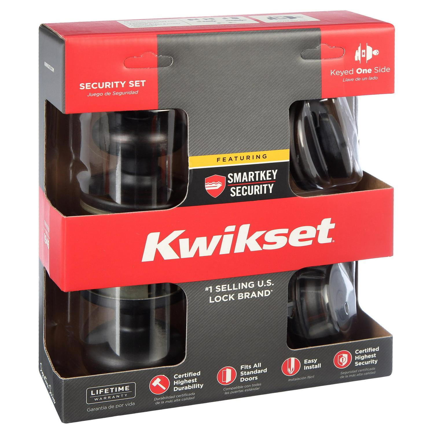 Kwikset 991 Juno Keyed Door Knob and Sgl Cyl Deadbolt Combo Pack in VB