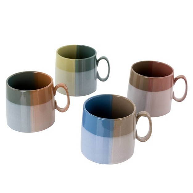 Gibson Home 19 5oz 4pk Ceramic Glasgow Assorted Mugs