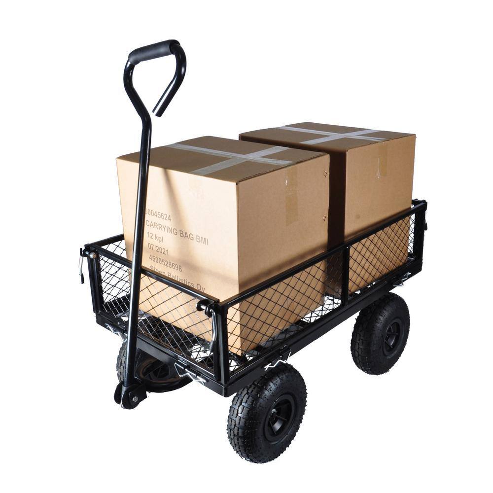 Siavonce Wagon Cart Garden Cart Trucks Make It Easier To Transport Firewood DB-ZX-D0102H2RDDA