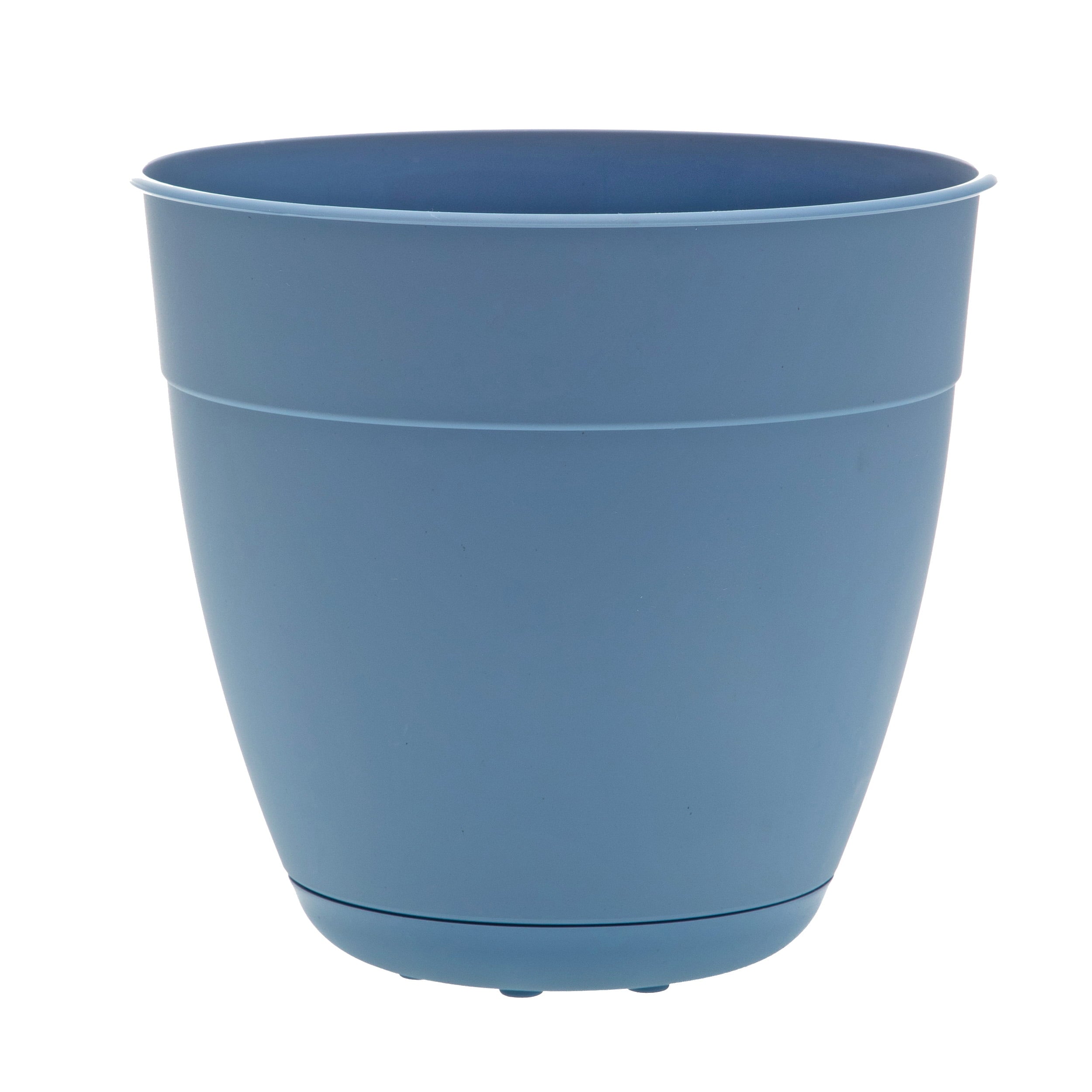 Bloem Dayton Recycled Plastic Planter 8 x 11.5 Plastic Round Blue