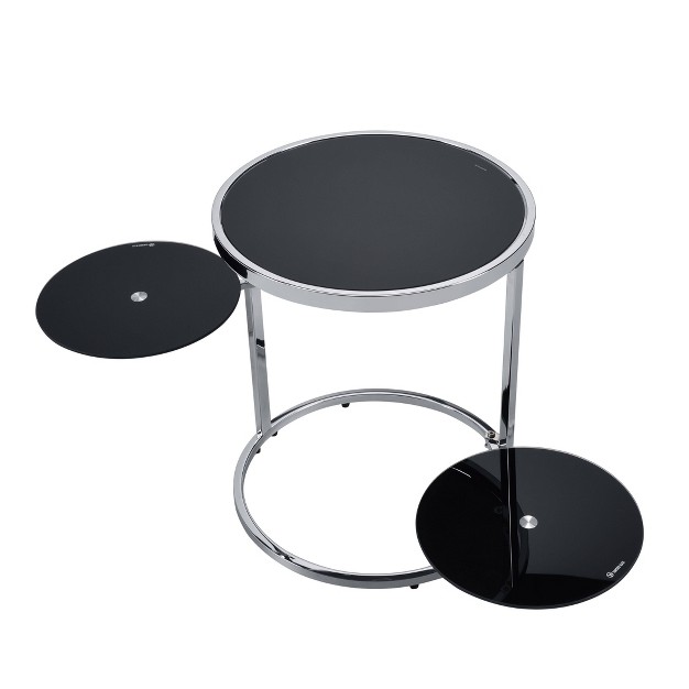 Lynch Side Table Black chrome Acme Furniture