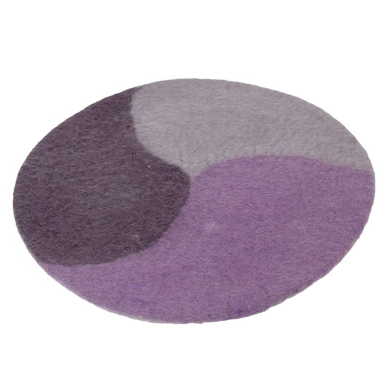 Global Crafts Handmade Felt Paisley 13.75 inch Charger or Trivet