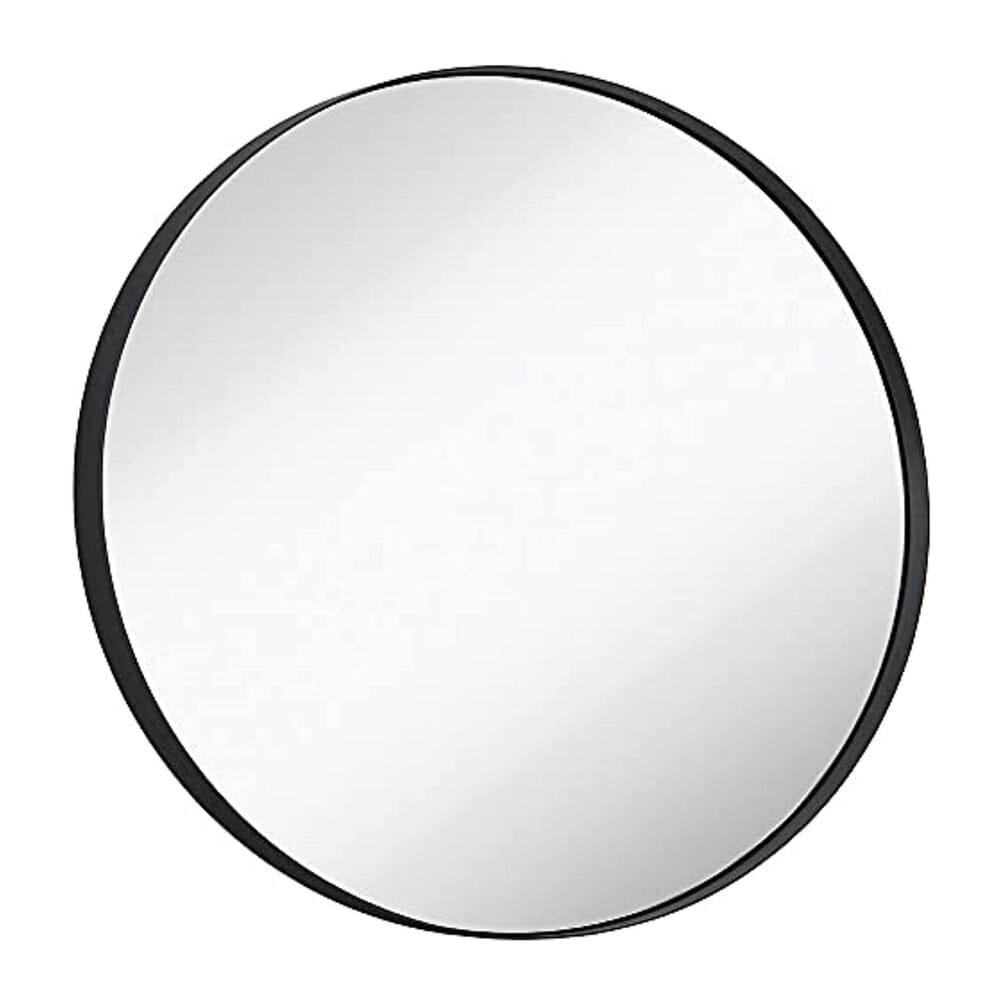 Contemporary Metal Bronze Circle Wall Mirror | Glass Panel Bronze Framed (35