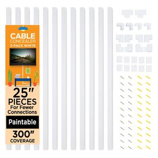 Stalwart Complete Cable Concealer Management Kit in White (2-Pack) NNGSR78