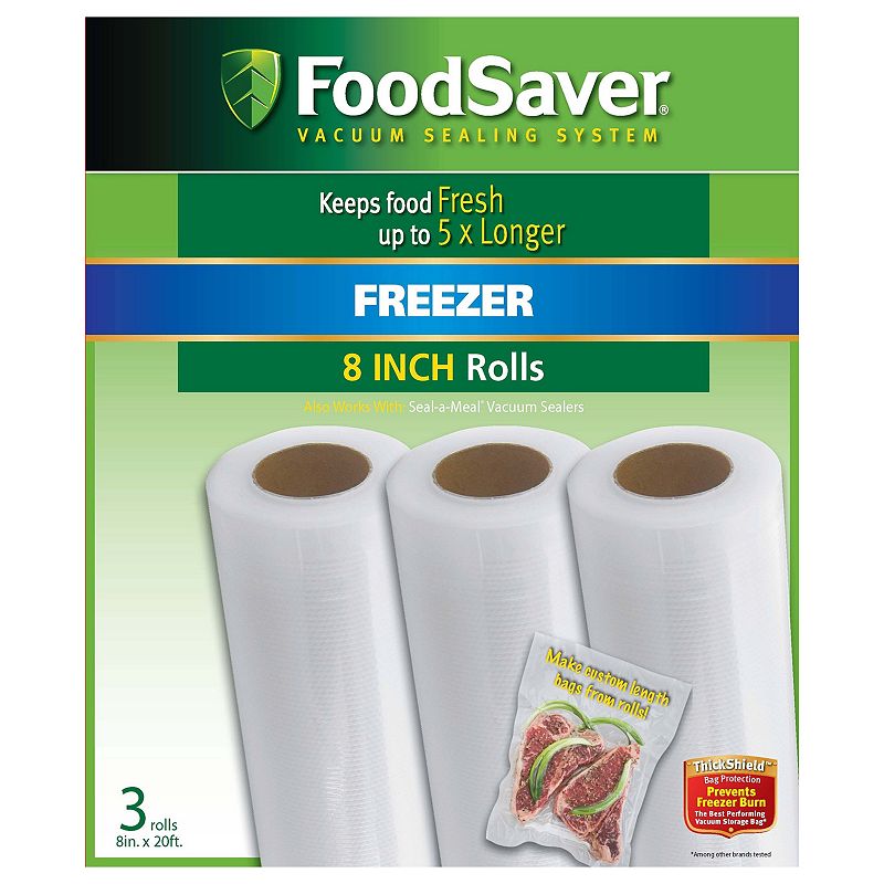 FoodSaver 8-in. Vacuum-Seal Rolls 3-pk.