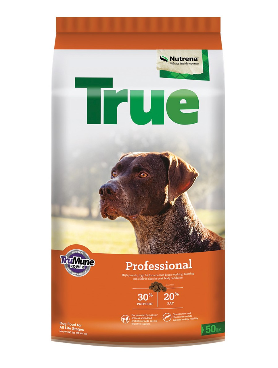 Nutrena True Professional 30/20 Dry Dog Food， 50 lbs