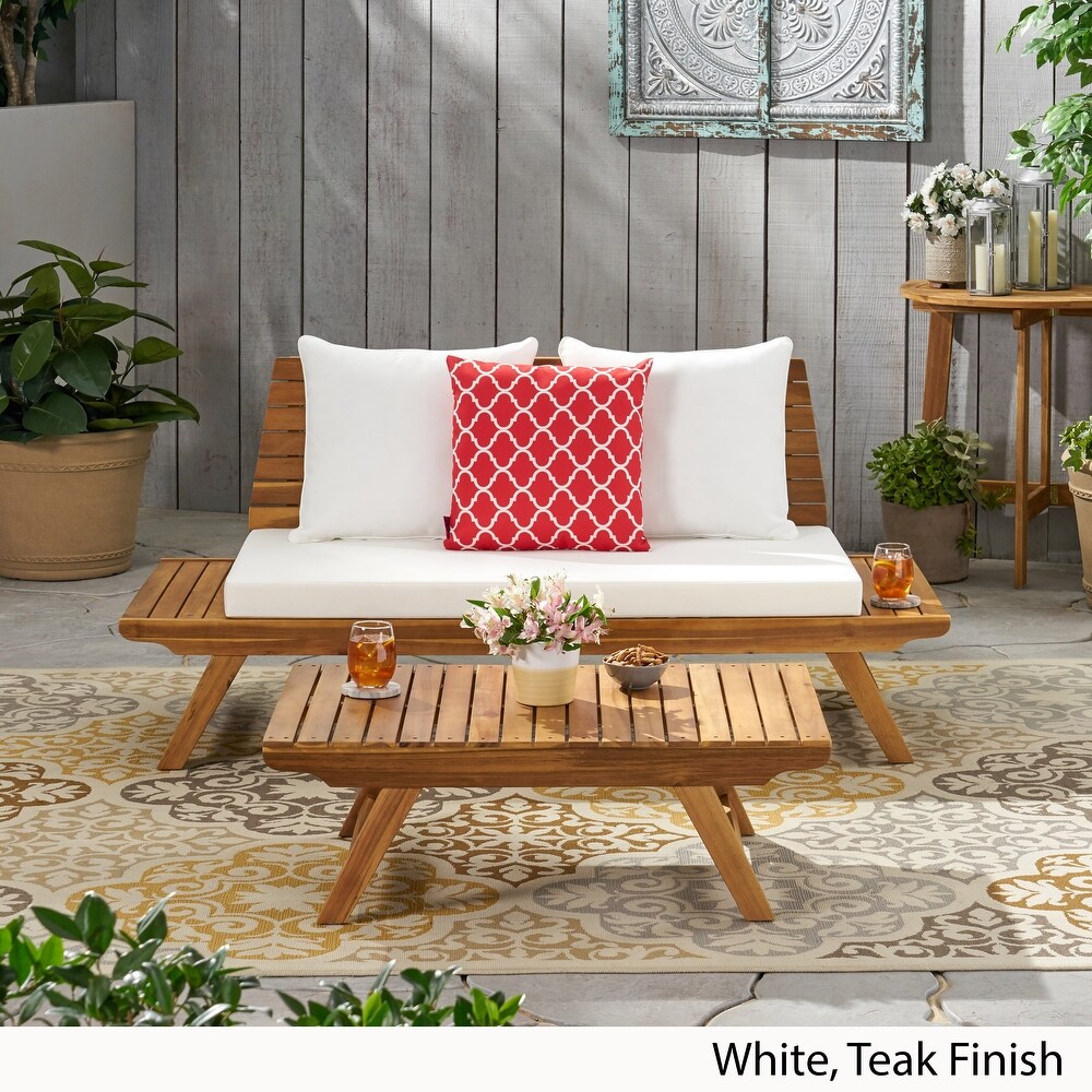 Sedona Acacia Wood 2 piece Outdoor Patio Set by Christopher Knight Home