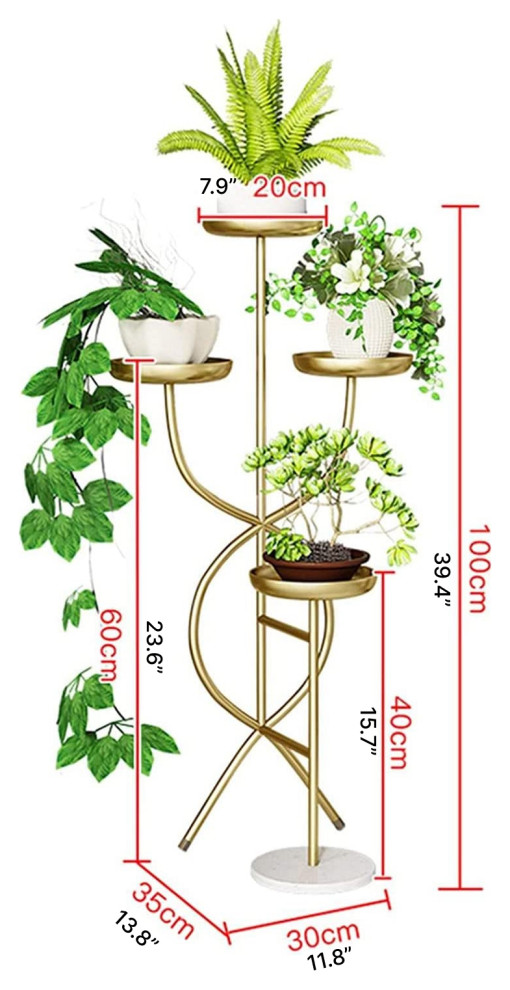 Multi Layer Indoor Iron Flower Stand for Indoor Porch  Living Room  Balcony   Transitional   Plant Stands And Telephone Tables   by Miron Demid LLC  Houzz