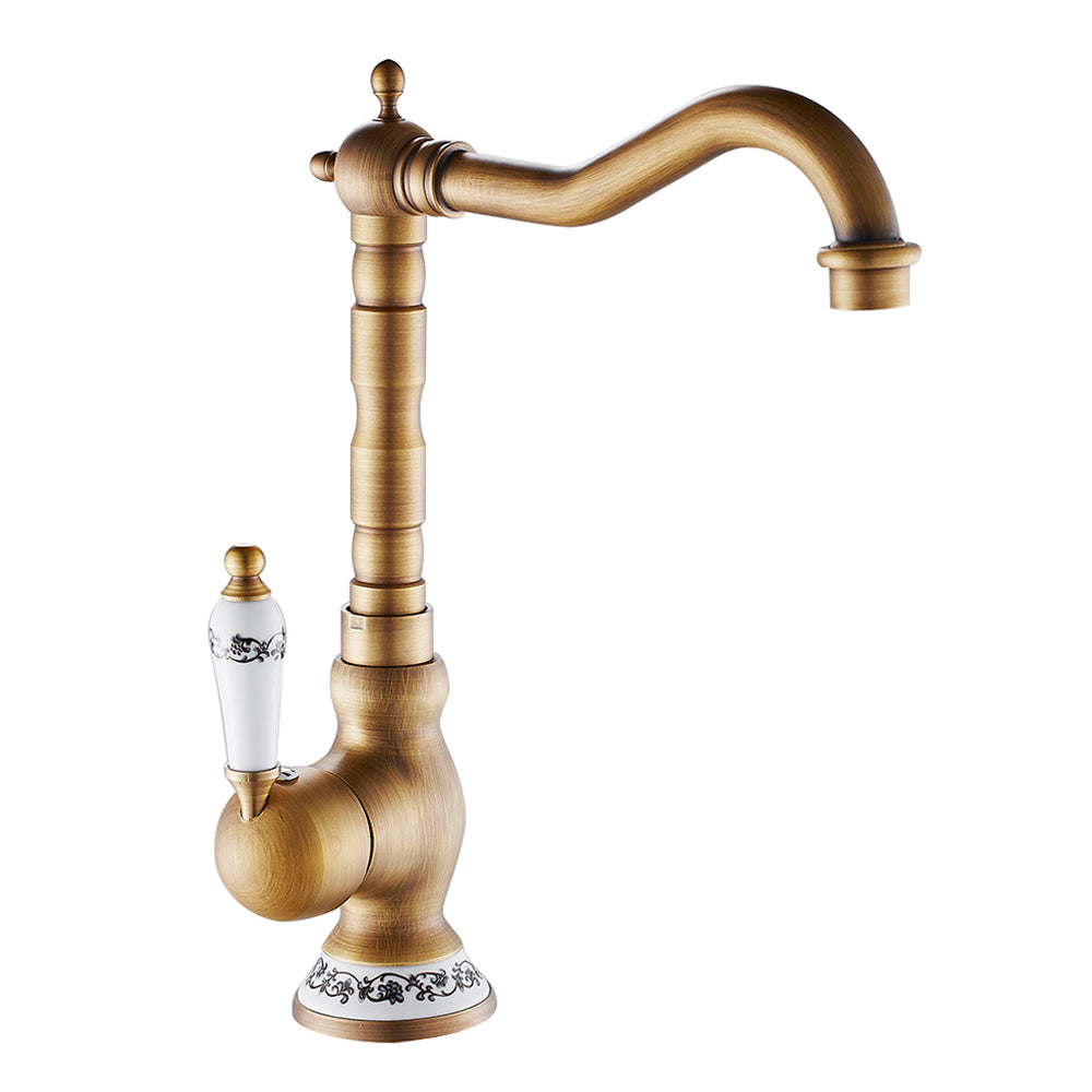 Willstar Kitchen Faucet Brass Bathroom Bathroom Sink Faucet Single Lever Bronze Vintage Handle Lavatory Mixer Tap