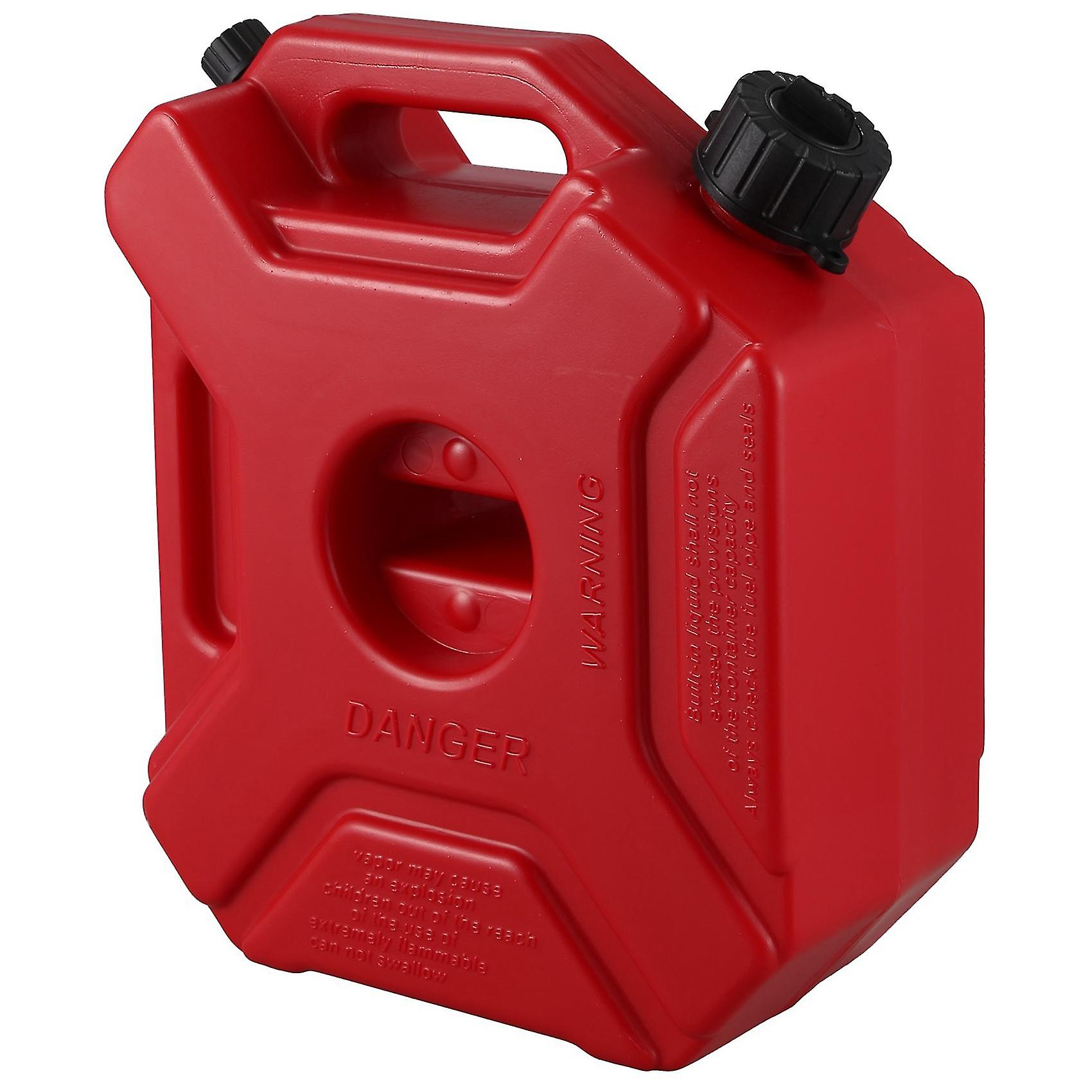 2x Lockable 5l Fuel Tanks Plastic Car Mount Motorcycle Jerrycan Gas Can Gasoline Oil Container Fuel