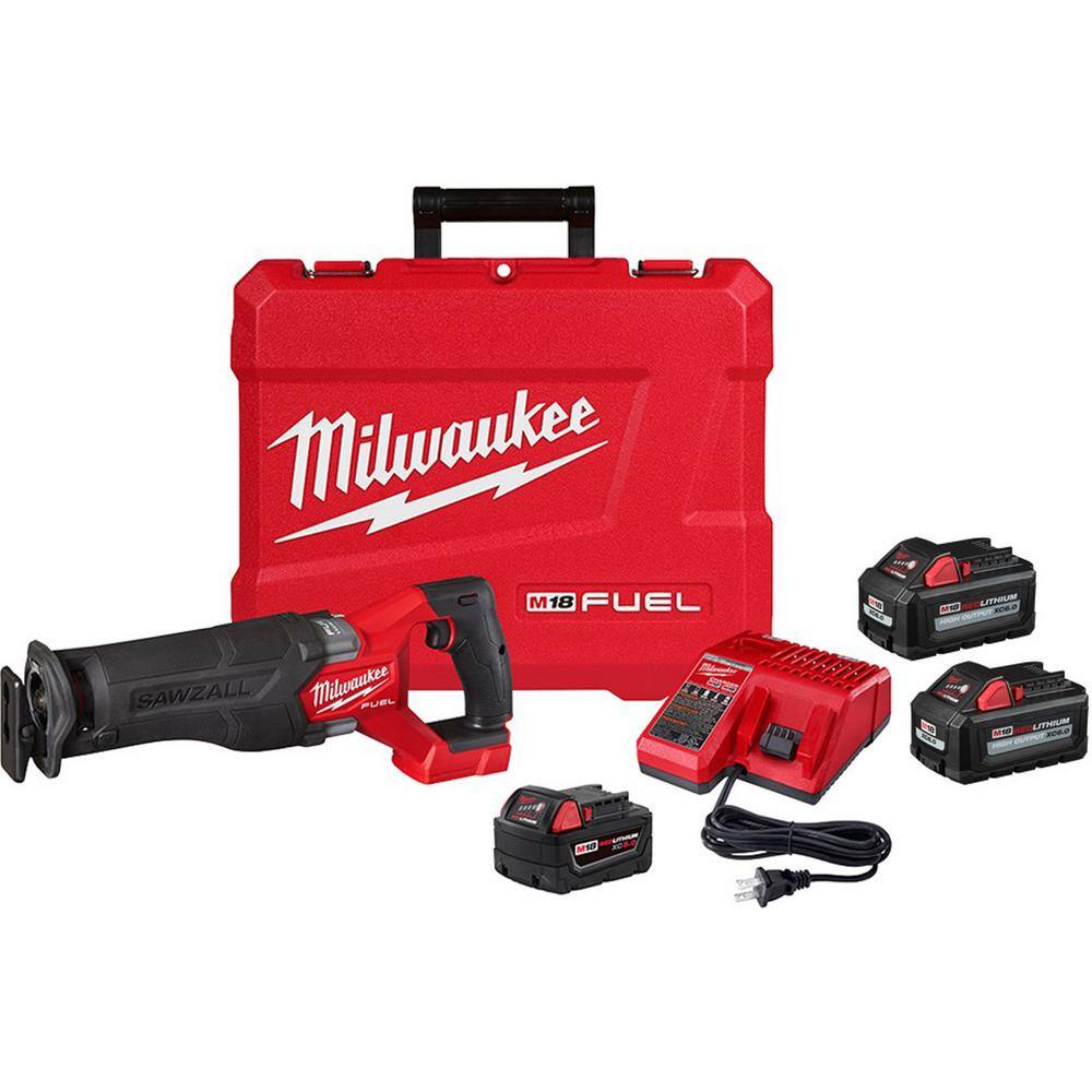 MW M18 FUEL 18V Lithium-Ion Brushless Cordless SAWZALL Reciprocating Saw Kit with Two 6.0Ah Batteries 2821-21-48-11-1862