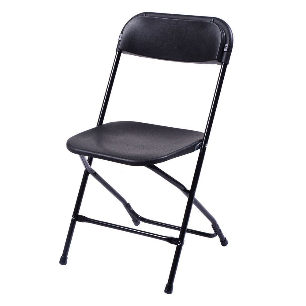 Ubesgoo Plastic Folding Chairs (10 Pack), Black