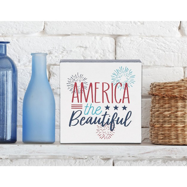 C amp f Home America The Beautiful 4th Of July Shelf Block