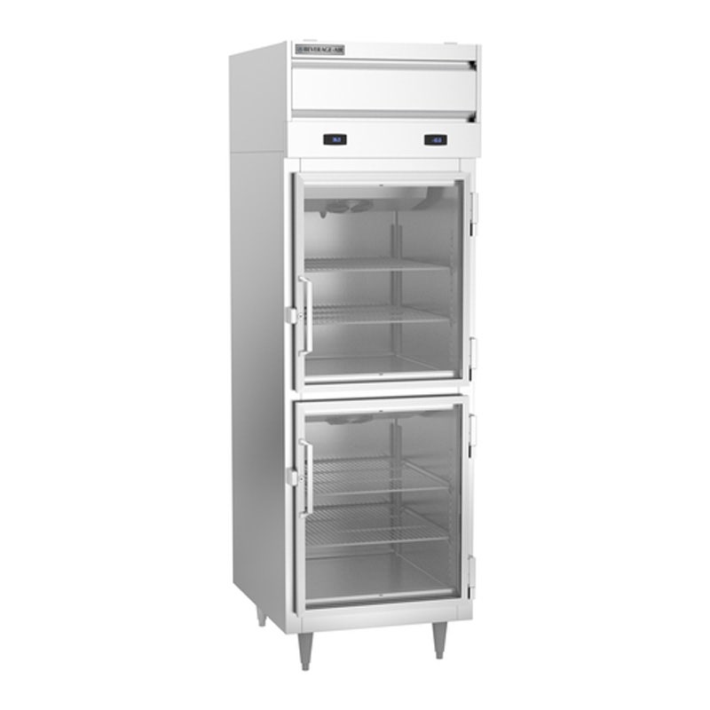 Beverage-Air PRF12-12HC-1HG Dual-Temperature Reach-In Refrigerator/Freezer， Glass Half-Doors