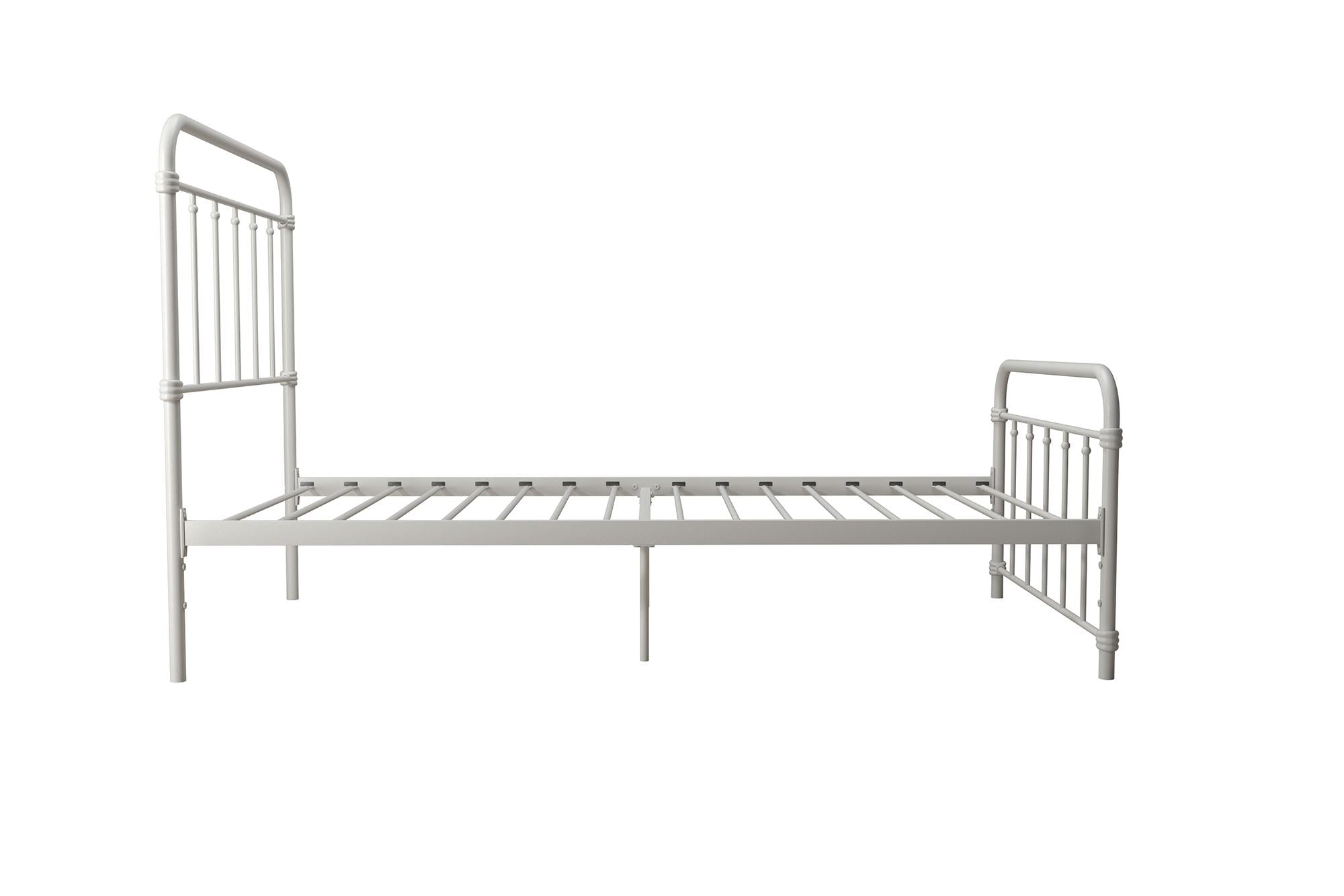 Desert Fields Wallace Metal Platform Bed, Twin, White