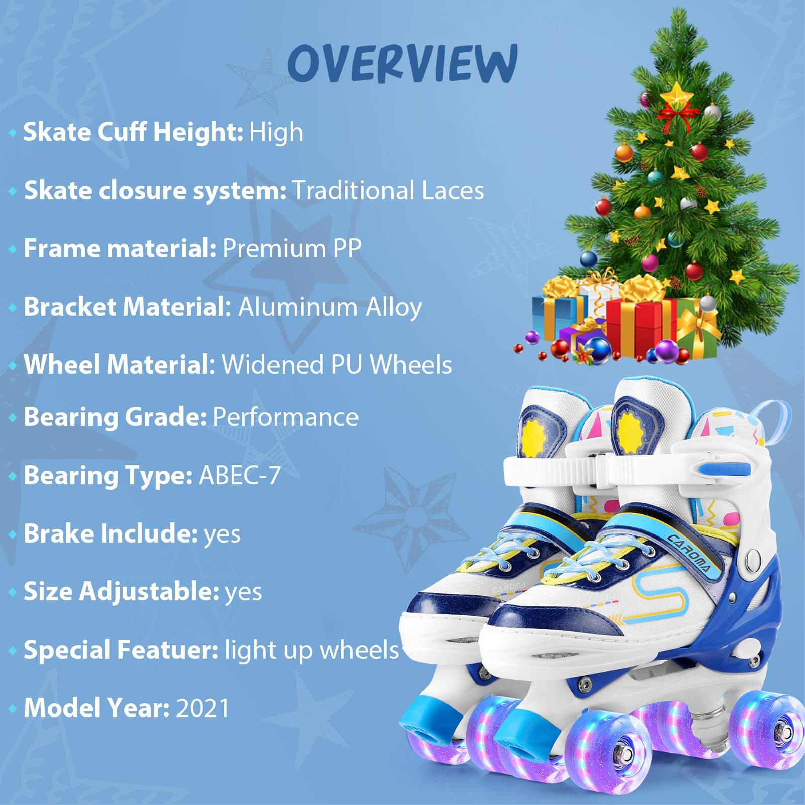 Inline Skates Adjustable Roller Blades with Light Up Wheels Inline Skate Shoe for Teens Outdoor Play Roller Skates for Women Men Roller Blades for Beginners