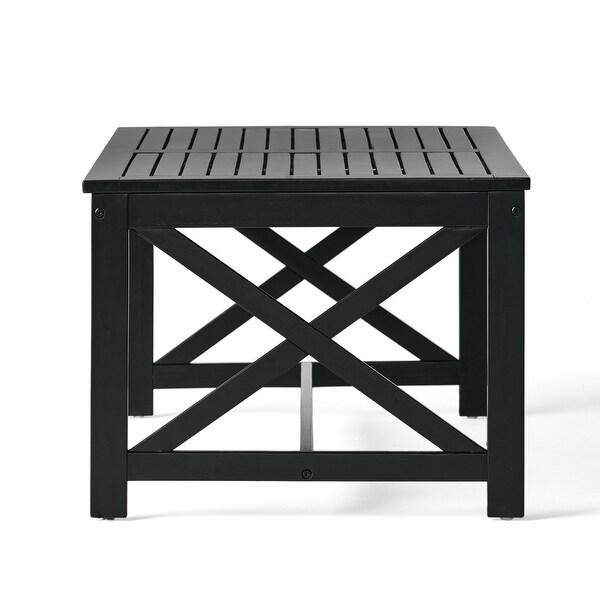 Ivan Outdoor Rectangle Wood Coffee Table by Christopher Knight Home