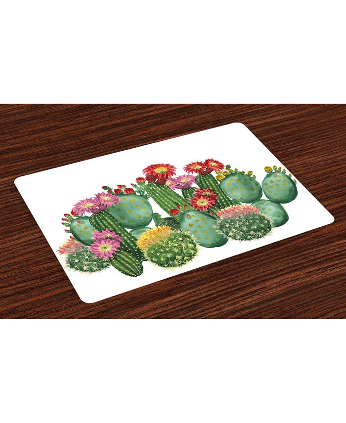 Ambesonne Cactus Place Mats Set of 4