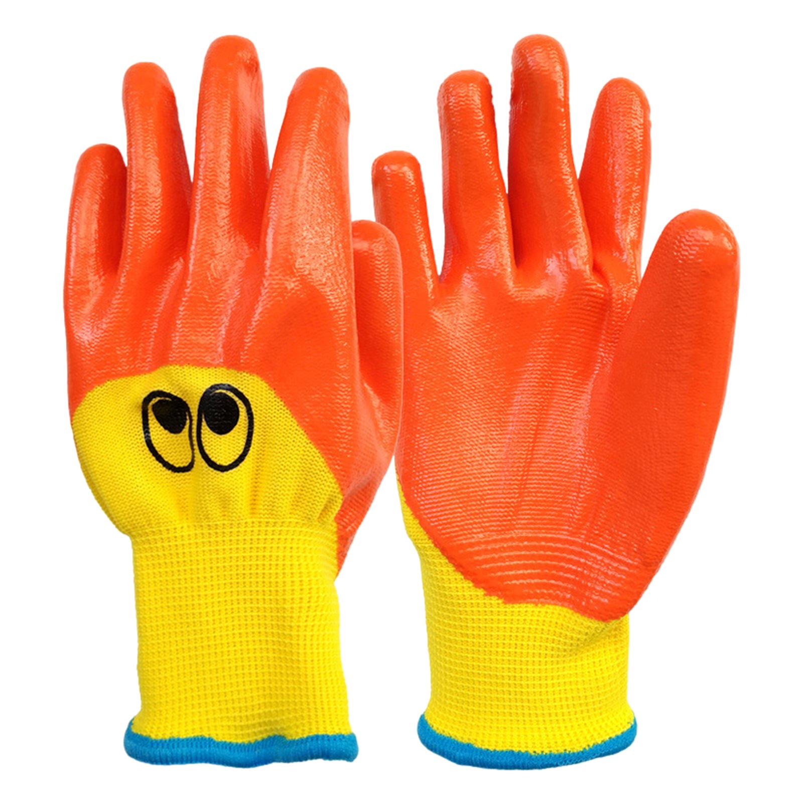 Kids Gardening Gloves, Rubber Coated Gloves for , , Non Slip, Washable Gloves with Rubber Coated Palm for 4 to 8