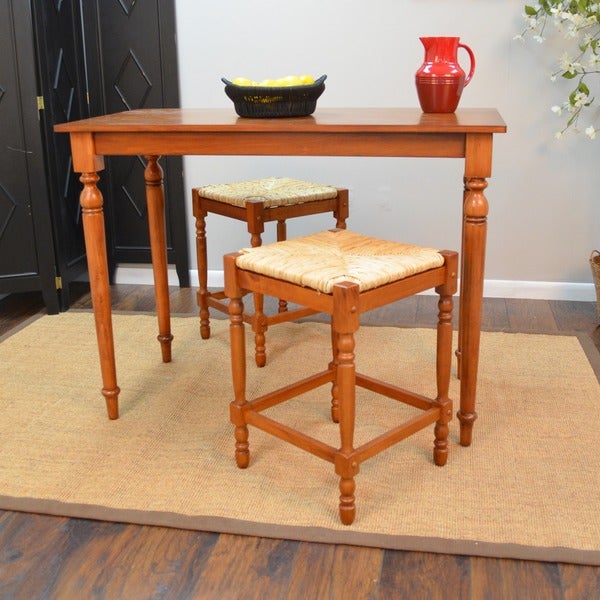 Walnut Finish 24-inch Counter Stool