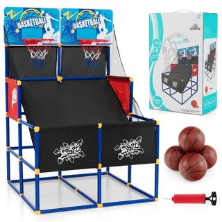 Costway Kids Dual Shot Basketball Arcade Game with 4 Balls Pump Easy Quick Assembling Gift SP37889