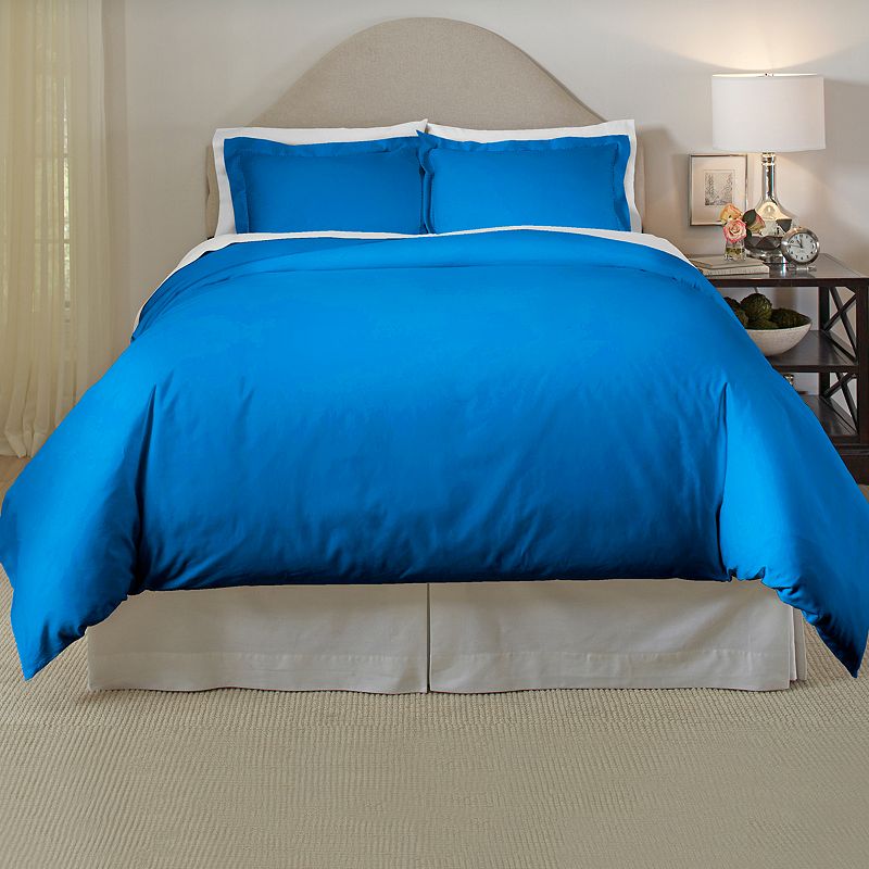 Pointehaven 410 Thread Count Cotton Duvet Cover Set