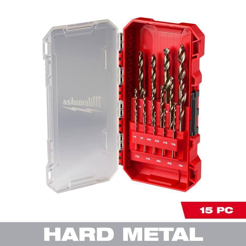 MW Cobalt Red Helix Drill Bit Set for Drill Drivers (15-Piece) 48-89-2370