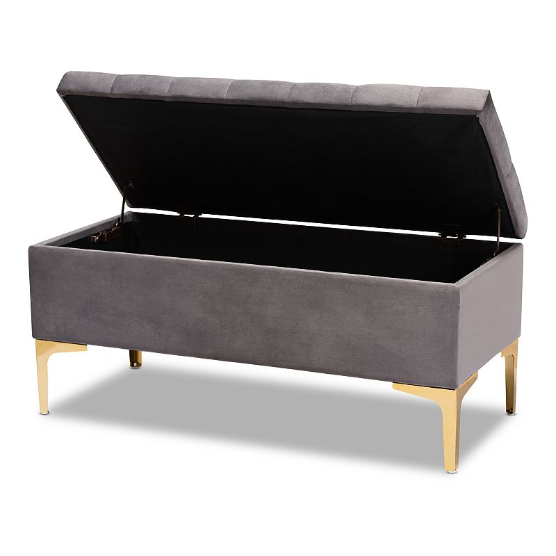 Baxton Studio Valere Storage Ottoman