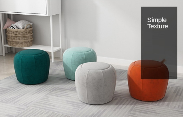 Nordic Makeup Stool Made of Leather   Contemporary   Footstools And Ottomans   by Miron Demid LLC  Houzz