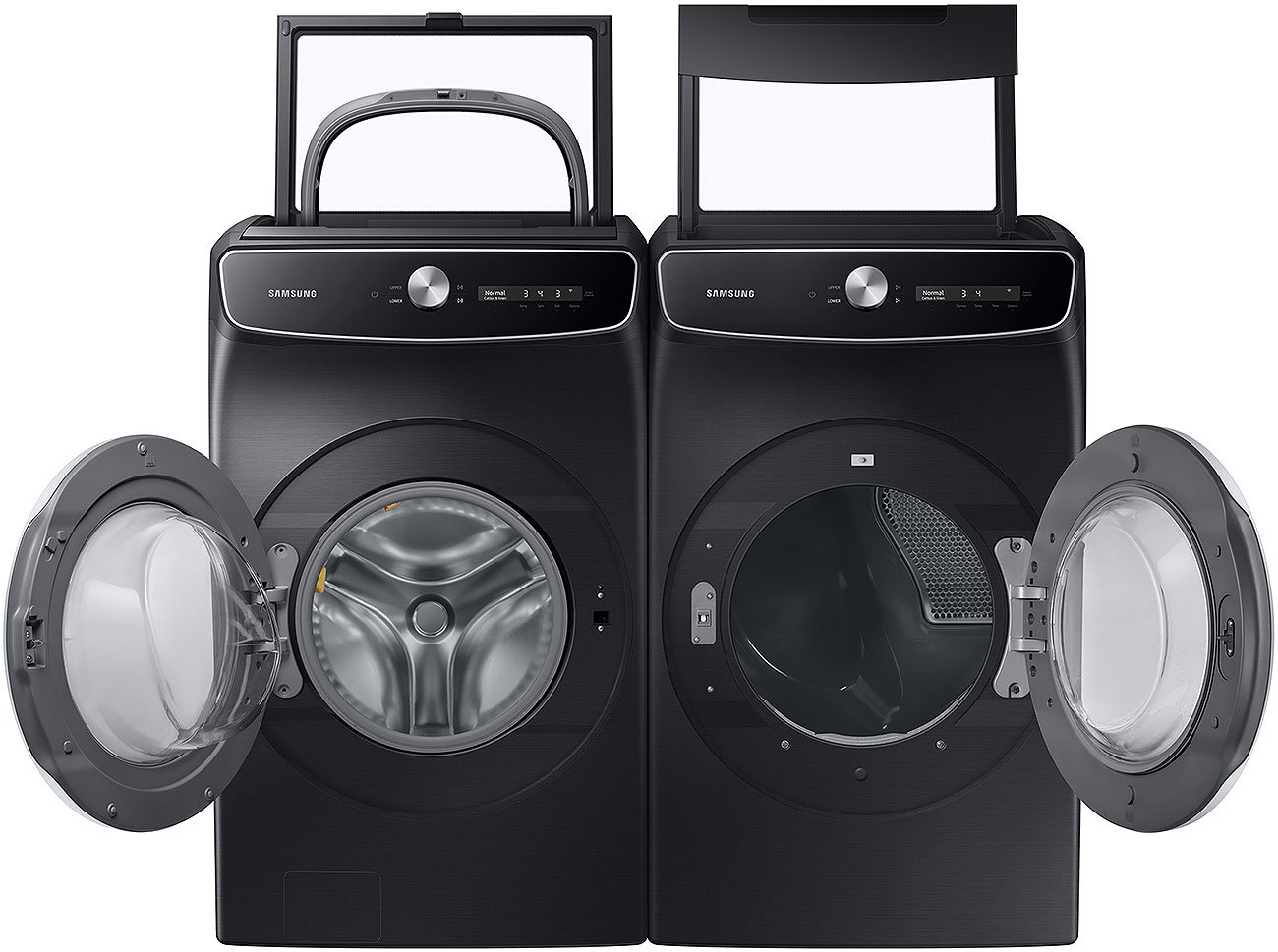  7.5 Cu. Ft. Brushed Black Smart Dial Gas Dryer With FlexDry And Super Speed Dry