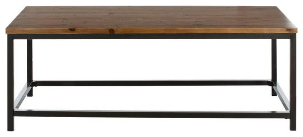 Jireh Coffee Table  Brown Pine   Industrial   Coffee Tables   by Rustic Home Furniture Deco  Houzz