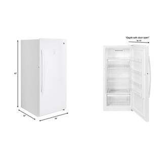 GE Garage Ready 14.1 cu. ft. Frost Free Defrost Upright Freezer in White FUF14DLRWW