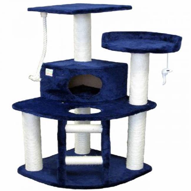 48 in. Blue Cat Tree Condo Furniture