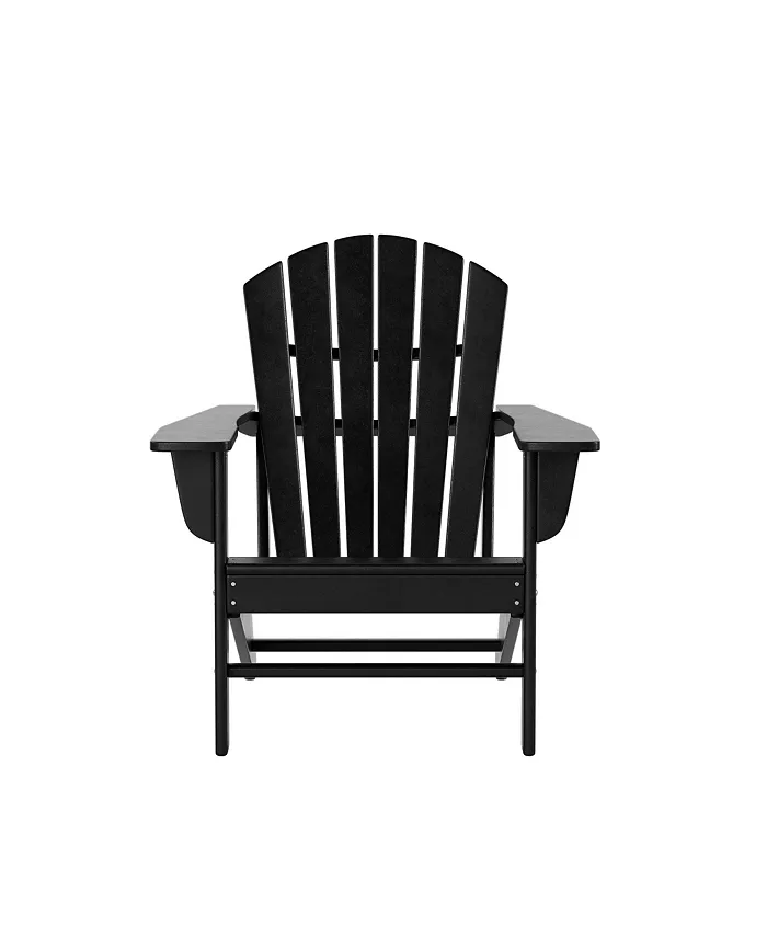 WestinTrends Outdoor Adirondack Chair With Footrest Ottoman Set