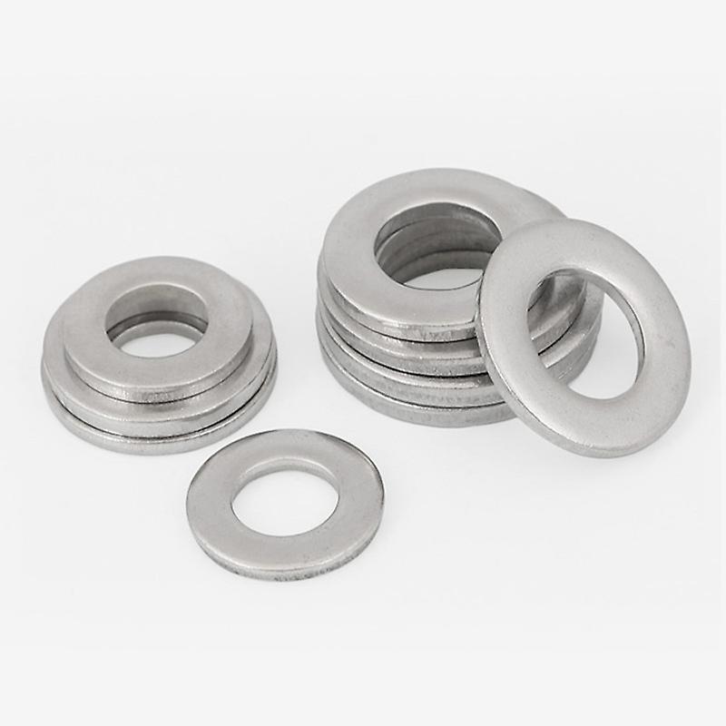 2/5/10/50/100pcs Gb97 A2 304 Stainless Steel Flat Washer Plain Gasket For M1.6 M2 M2.5 M3 M4 M5 M6 M8 M10 M12 M16 M24 Screw Bolt