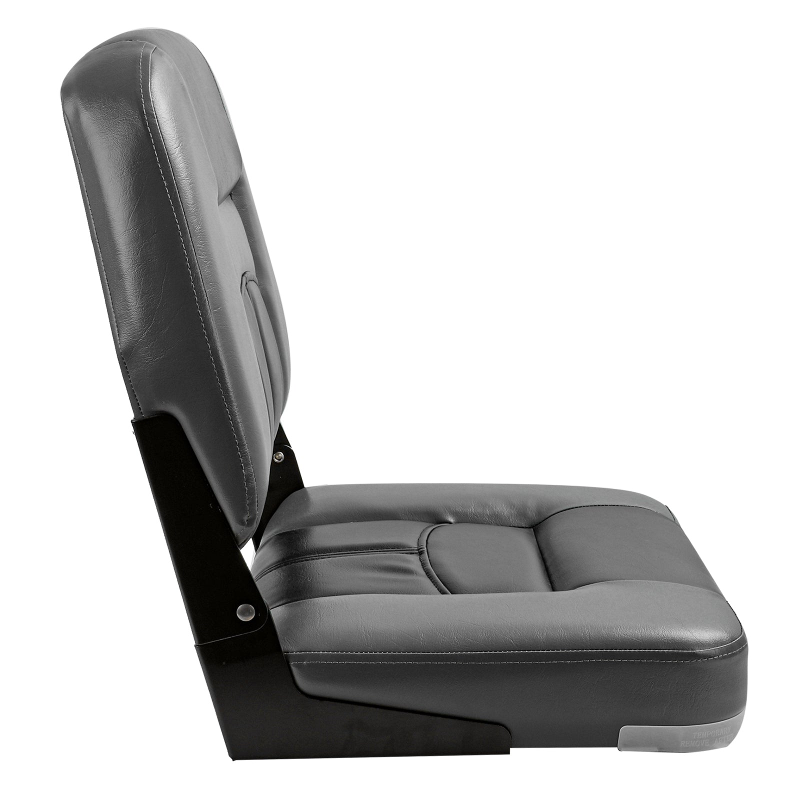 NORTHCAPTAIN Deluxe Charcoal/Black Low Back Folding Boat Seat， 2 Seats