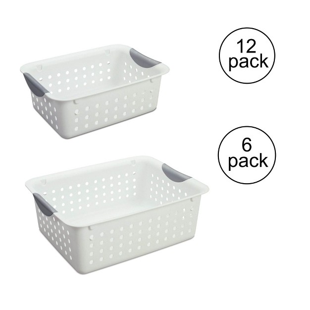 Sterilite Medium amp Small Ultra Plastic Storage Bin Organizer Basket 18 Pack