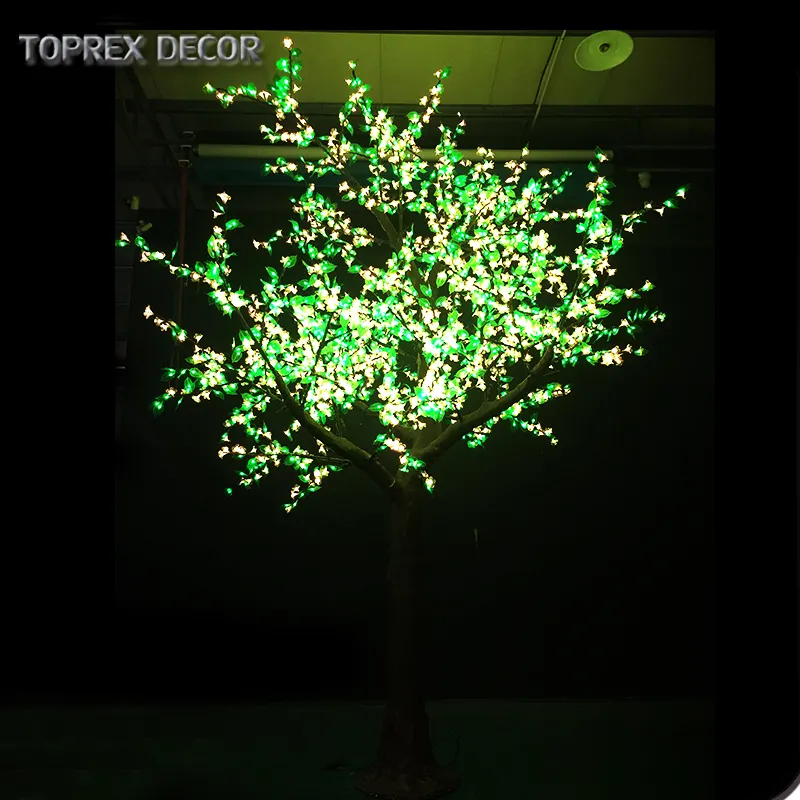 Outdoor Indoor Garden Supplies Landscaping Decoration Artificial Led Lighted Japanese Pink Cherry Sakura Blossom Tree