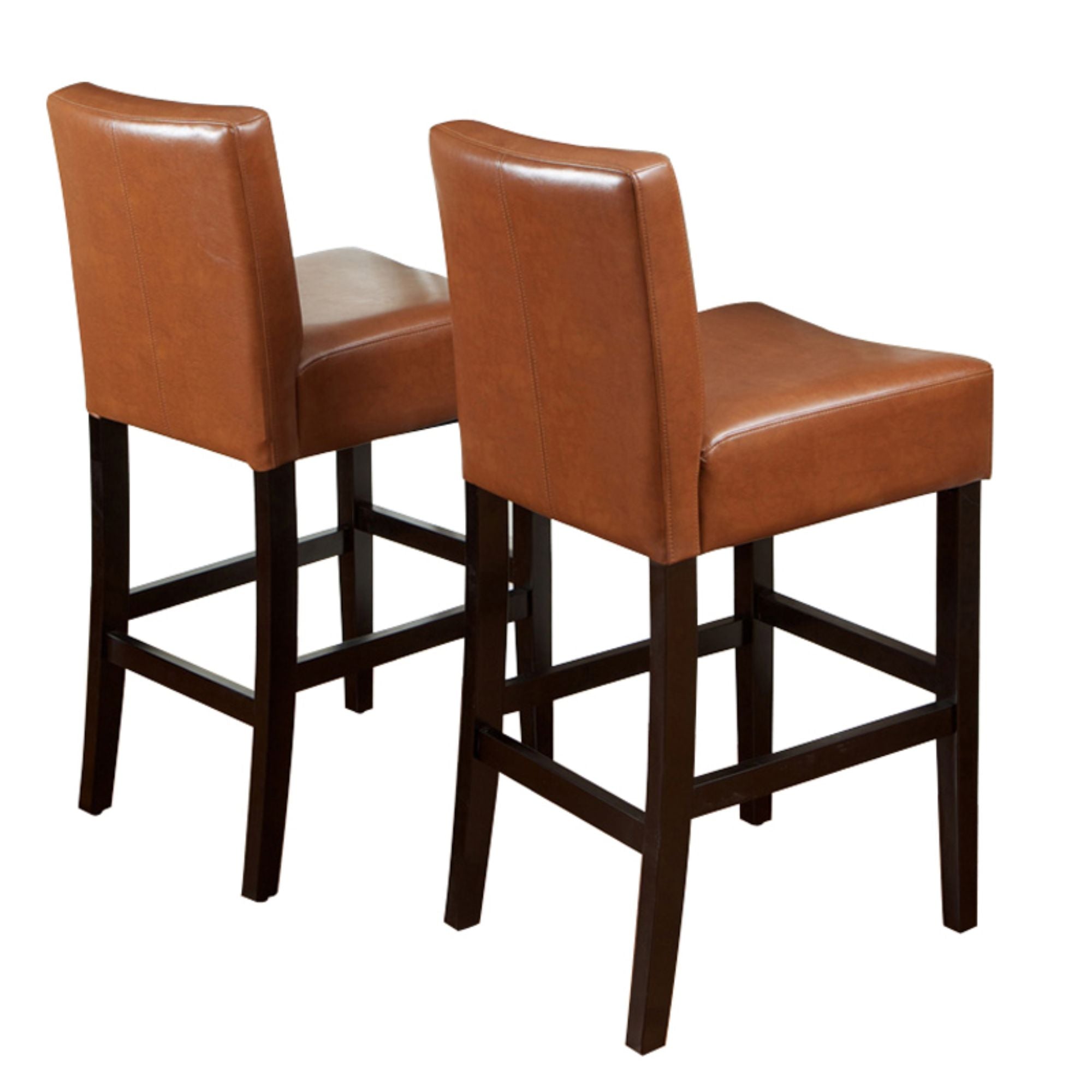 Set of 2 Hazelnut Brown Contemporary Counter Stools 37