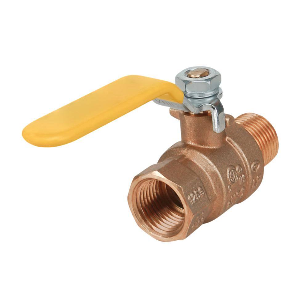 The Plumber's Choice 34 in. FIP x 34 in. MIP Premium Brass Full Port Ball Valve 822256MF