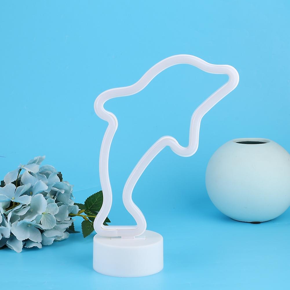 Dolphin Shaped Led Neon Light Waterproof Small Night Light Lamp For Room Decor