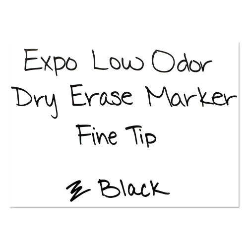 EXPO Low-Odor Dry-Erase Marker， Fine Bullet Tip， Black， 36/Box (1921062)