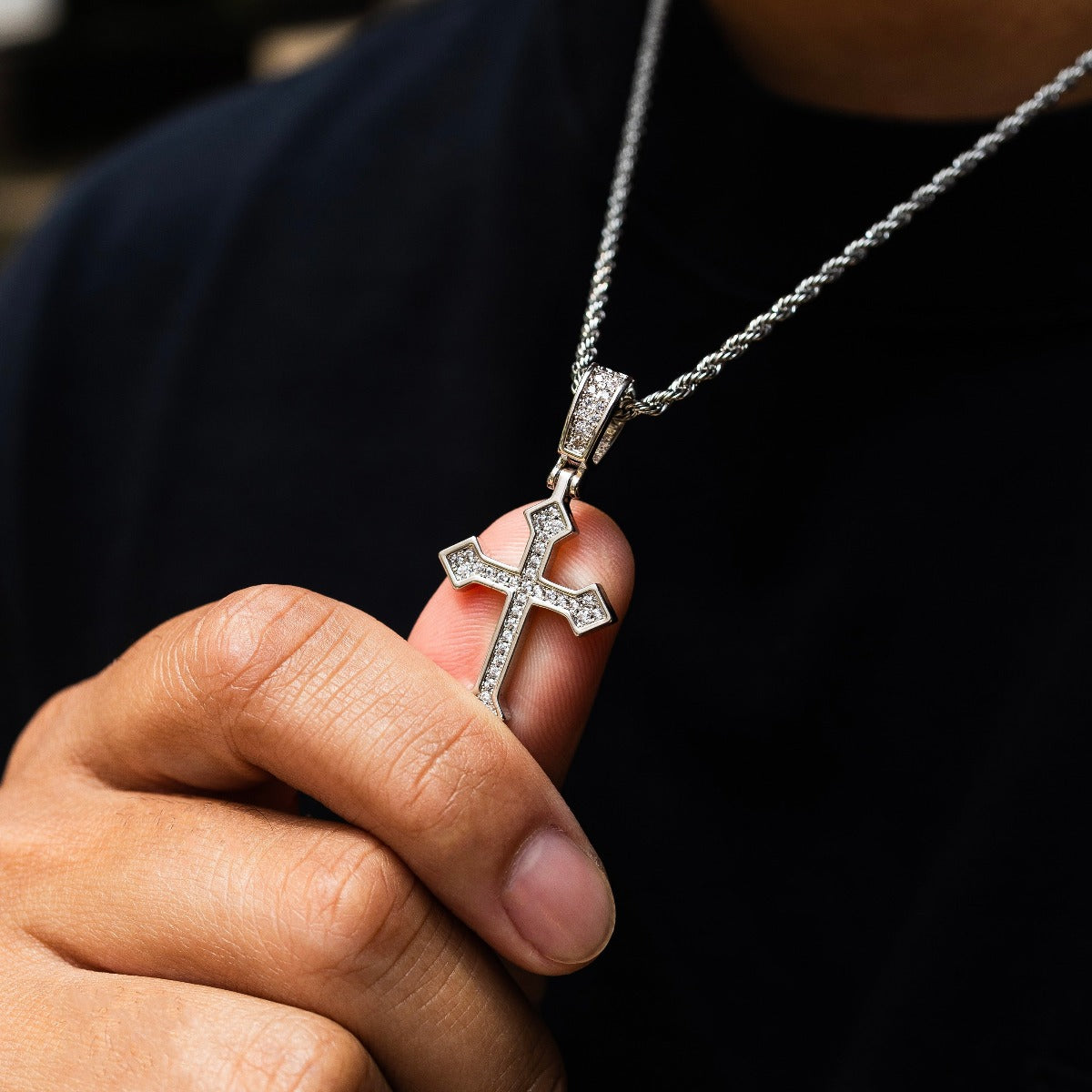 Celtic Cross V.2 in White Gold