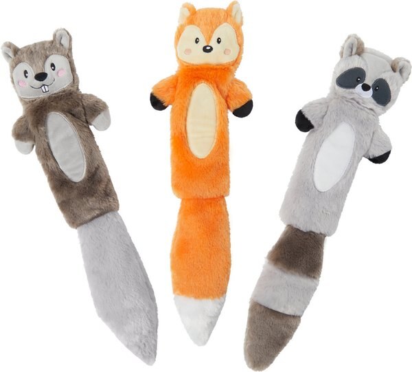 Frisco Forest Friends Stuffing-Free Skinny Plush Squeaky Dog Toy