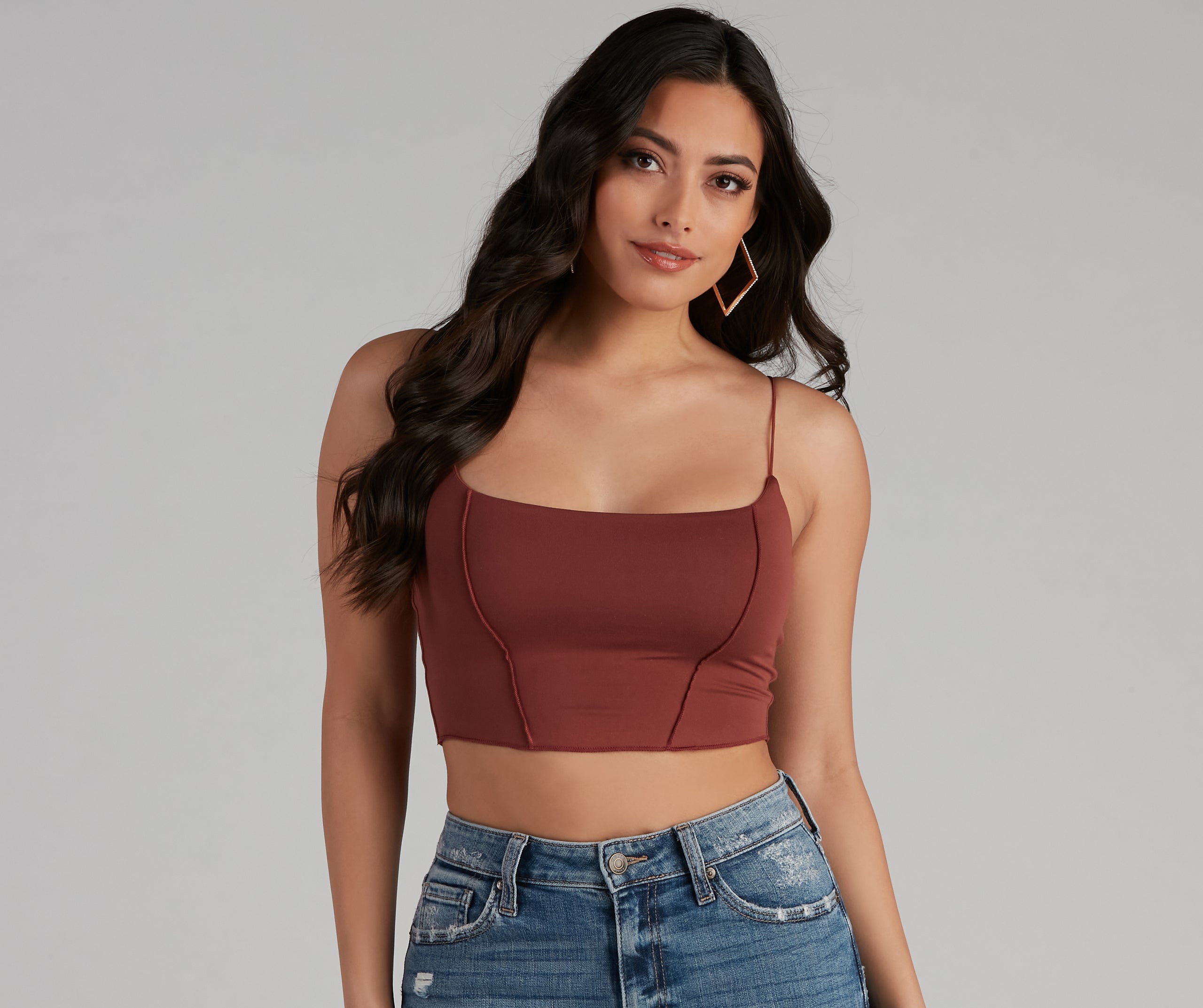 You're Not Basic Seam Crop Top