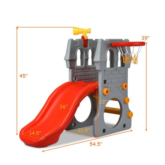 Costway 69875123 5 in 1 Toddler Climber Slide Play...